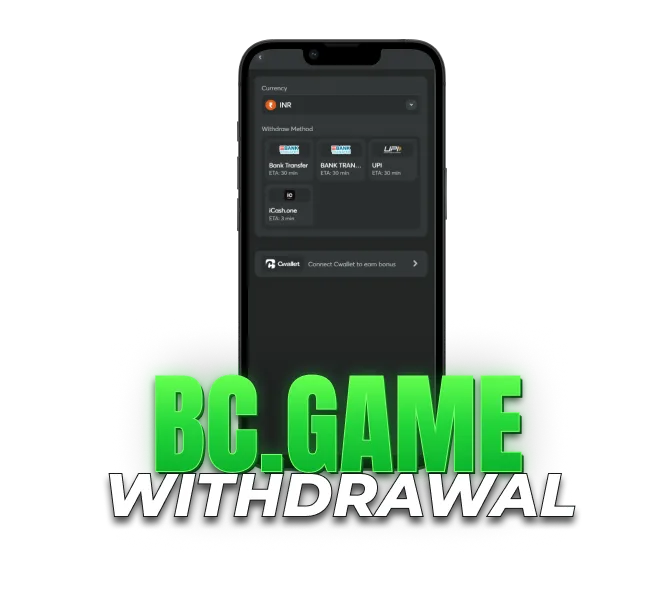 withdrawal methods in India with INR bank transfer, UPI and other payment options.