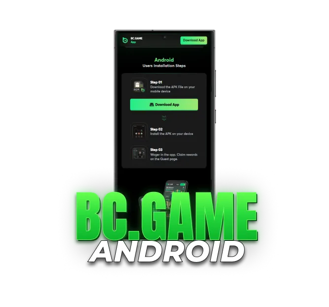 Android app download and installation steps on a mobile device.